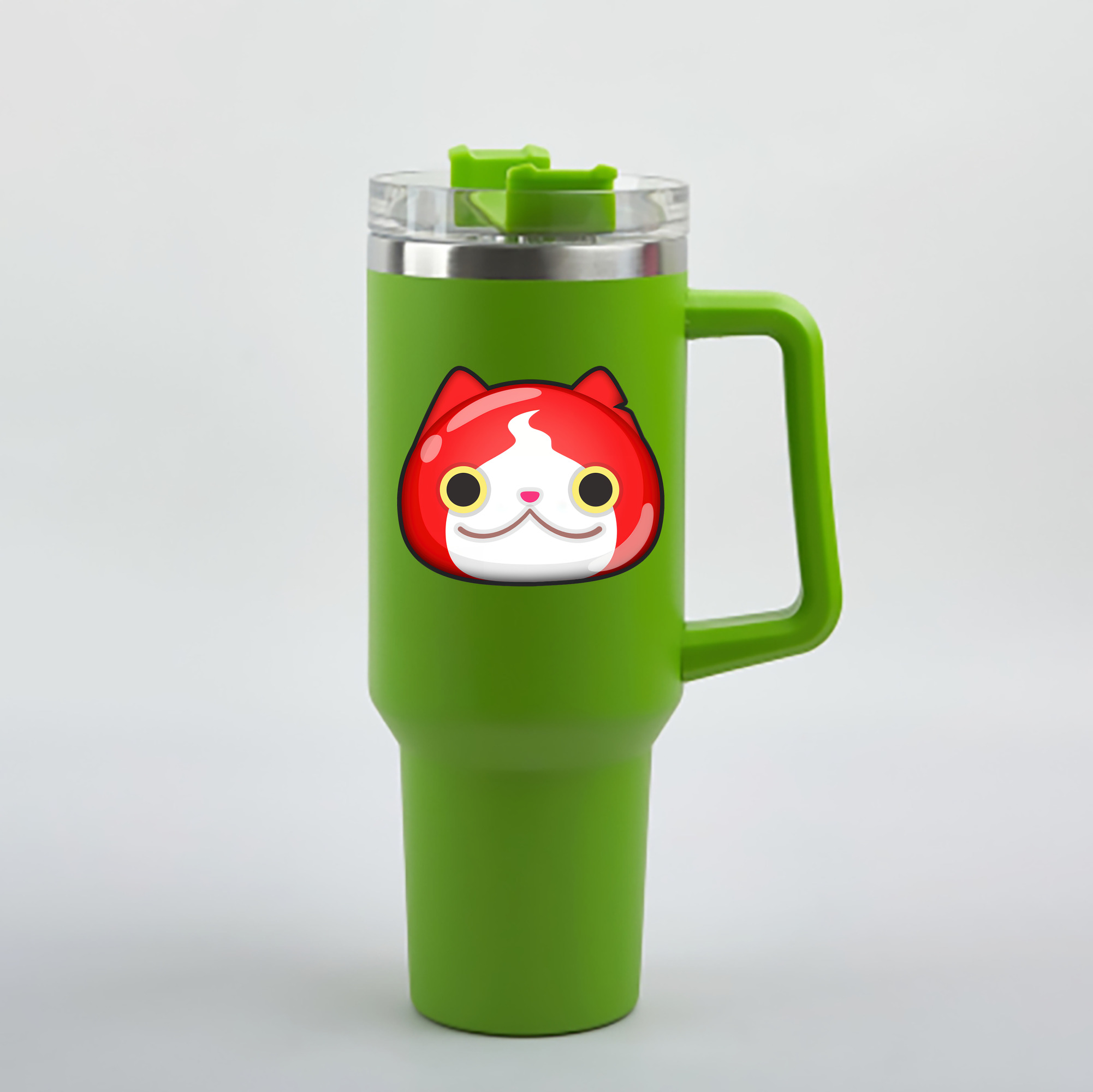 （画像用） 妖怪ウォッチ Yo-kai Watch 1200mL車用タンブラー - クリスタルステッカー（プラスチックストロー付き）